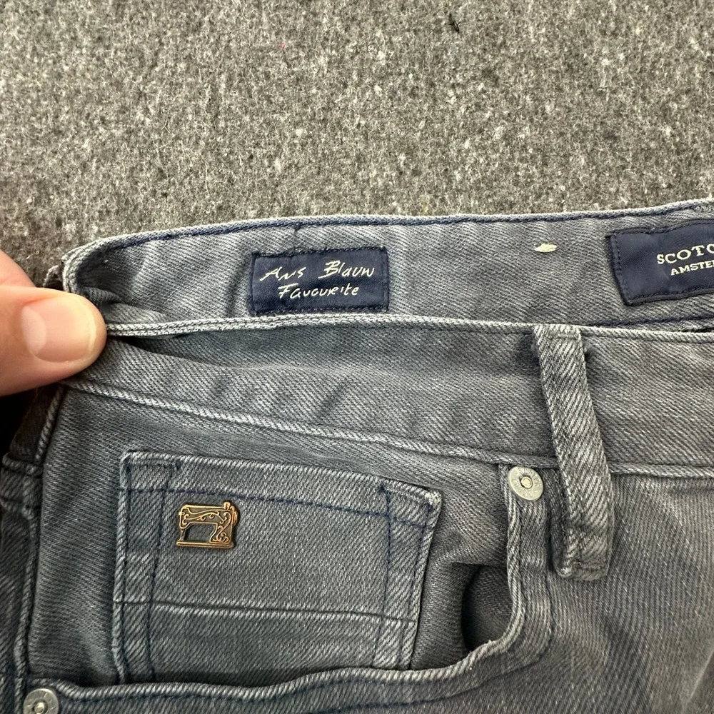Scotch & Soda Jeans Mens 29x32 Gray Ralston Slim Fit Amsterdams Blauw Denim